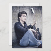 Modernes Urban Abschluss Foto Gold Cap Grau Ankündigung (Rückseite)