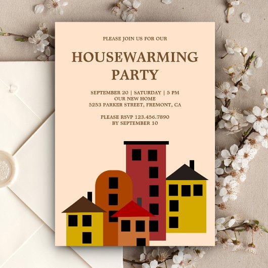 Modernes Urban Apartment Housewarming Party Einladung