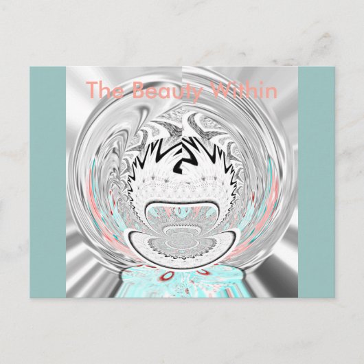 Modernes Urban Ash Gray Flora Abstraktes Muster Ku Postkarte (Vorderseite)