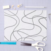 Modernes, urbanes, abstraktes Muster. Curvy-, Wavy Seidenpapier (Handwerk)