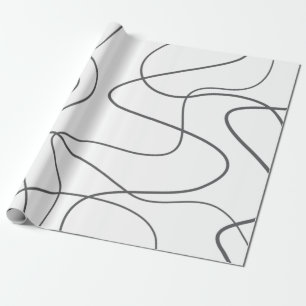 Modernes, urbanes, abstraktes Muster. Kurven, gewe Geschenkpapier
