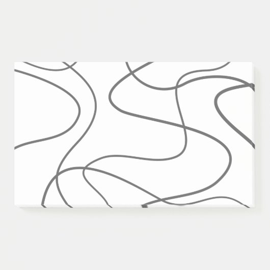 Modernes, urbanes, abstraktes Muster. Kurven, gewe Post-it Klebezettel (Vorderseite)