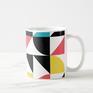 Modernes, urbanes, buntes, lustiges geometrisches kaffeetasse
