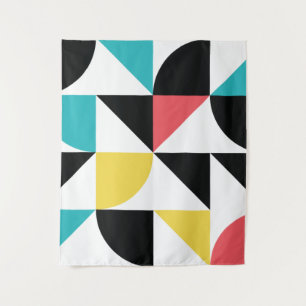 Modernes, urbanes, buntes, lustiges geometrisches  wandteppich