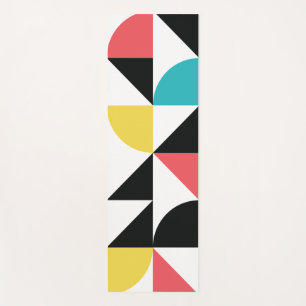 Modernes, urbanes, buntes, lustiges geometrisches yogamatte
