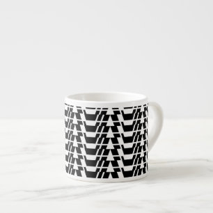 Modernes, urbanes, cooles, kühnes geometrisches Mu Espressotasse