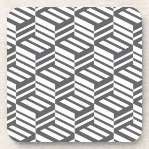 Modernes, urbanes, dynamisches geometrisches Kubik Getränkeuntersetzer