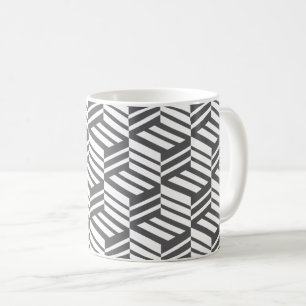 Modernes, urbanes, dynamisches geometrisches Kubik Kaffeetasse