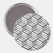 Modernes, urbanes, dynamisches geometrisches Kubik Magnet (Vorderseite/Rückseite)