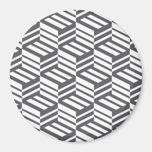 Modernes, urbanes, dynamisches geometrisches Kubik Magnet