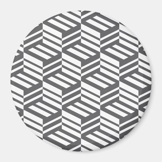 Modernes, urbanes, dynamisches geometrisches Kubik Magnet (Vorne)