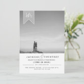 Modernes urbanes Hochzeitssemble - Foto Einladung (Stehend Vorderseite)
