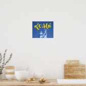 Modernes, urbanes, lebendiges, cooles Design Rom K Poster (Küche)