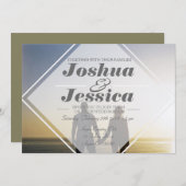 Modernes urbanes Overlay | Custom Foto Wedding Einladung (Vorne/Hinten)