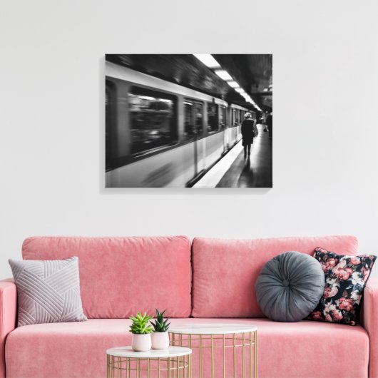 Modernes, urbanes Pariser Leben Leinwanddruck (Insitu (Wohnzimmer))