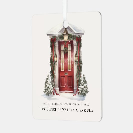 Modernes Urlaubsziel Ornament Aus Metall (Vorderseite links)