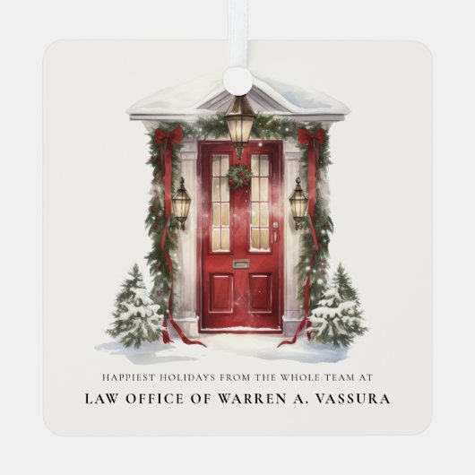 Modernes Urlaubsziel Ornament Aus Metall (Rückseite)