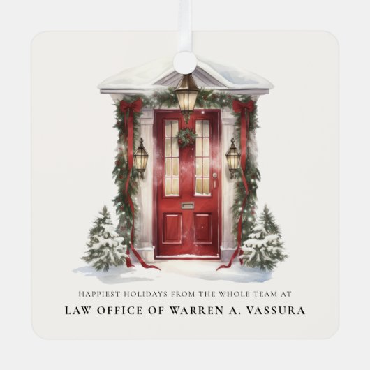 Modernes Urlaubsziel Ornament Aus Metall (Vorderseite)