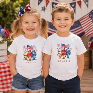 Modernes USA-personalisiertes patriotisches Kinder Kleinkind T-shirt