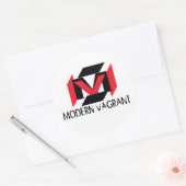Modernes Vagrant-Sticker Runder Aufkleber (Umschlag)