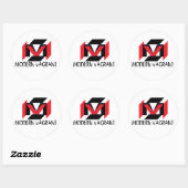 Modernes Vagrant-Sticker Runder Aufkleber (Blatt)