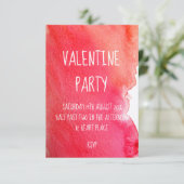 Modernes Valentiner Party in Rot Einladung (Stehend Vorderseite)