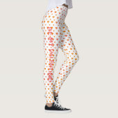 Modernes Valentinstag Niedliches Herzmuster Leggings (Rechts)