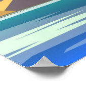 Modernes Valletta Malta Reiseplakat Poster (Ecke)