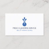 Modernes Vase-Logo für Reinigungsservice, Gastfreu Visitenkarte (Vorderseite)