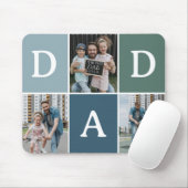 Modernes 'VATER' 3-Foto-Geschenk Mousepad (Mit Mouse)