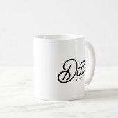 Modernes Vater Cooles Skript mit Kindernamen Kaffeetasse (VorderseiteRechts)