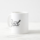 Modernes Vater Cooles Skript mit Kindernamen Kaffeetasse (Vorderseite Links)
