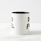 Modernes Vater Treibstoff Personalisiertes Geschen Zweifarbige Tasse (Mittel)