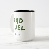 Modernes Vater Treibstoff Personalisiertes Geschen Zweifarbige Tasse (Vorderseite Links)