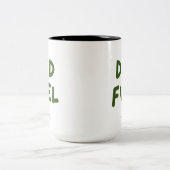 Modernes Vater Treibstoff Personalisiertes Geschen Zweifarbige Tasse (Mittel)