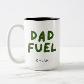 Modernes Vater Treibstoff Personalisiertes Geschen Zweifarbige Tasse (Links)