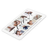 Modernes Vaterskriptgeschenk für Vater-Fotocollage Magnet (Linke Seite)