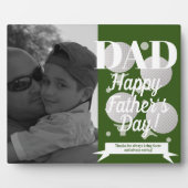 Modernes Vatertag Golf und T-Shirt Foto Fotoplatte (Vorderseite)