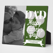 Modernes Vatertag Golf und T-Shirt Foto Fotoplatte (Seite)