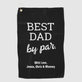 Modernes Vatertag Maßgeschneiderter Vater nach Maß Golfhandtuch (Vorderseite)