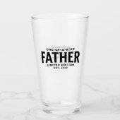 Modernes Vatertagsgeschenk für Vater maßgeschneide Glas (Vorderseite)