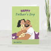 Modernes Vatertagsgrün - Illustrationsdesign Karte (Vorderseite)