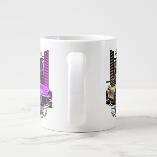 Modernes Vector Design Jumbo-Tasse (Rückseite)