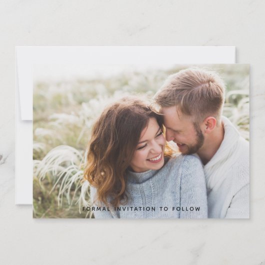 Modernes Vellum 2 Foto HerzensskriptWedding Rett T Save The Date (Rückseite)