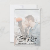 Modernes Vellum Cursive Handwriting Hochzeitsstift Dankeskarte (Vorderseite)