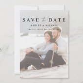Modernes Vellum Overlay 2 Foto Hochzeit Save The Date (Vorderseite)
