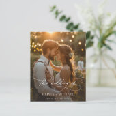 Modernes Vellum Overlay-Foto - Einladung zur Hochz (Stehend Vorderseite)