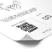 Modernes Venmo Tipp für Ihre Barkeeper Hochzeitsze Poster (Ecke)