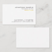 Modernes vergoldetes Minimalistisches Design Trend Visitenkarte (Vorne/Hinten)