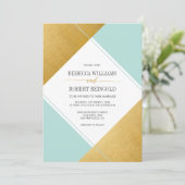 Modernes Verheiratet Einladung (Stehend Vorderseite)